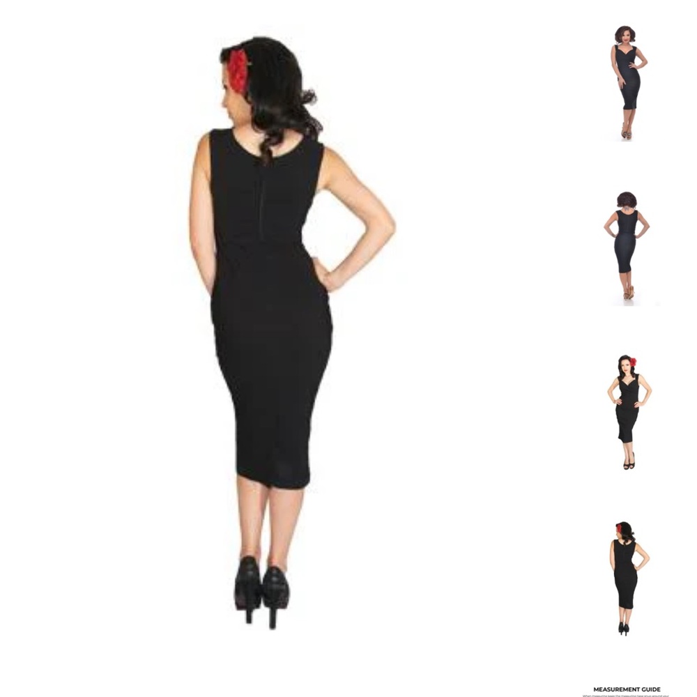 Diva Wiggle Dress in Black by Rock Steady, Size Large, EUC - Picture 8 of 13